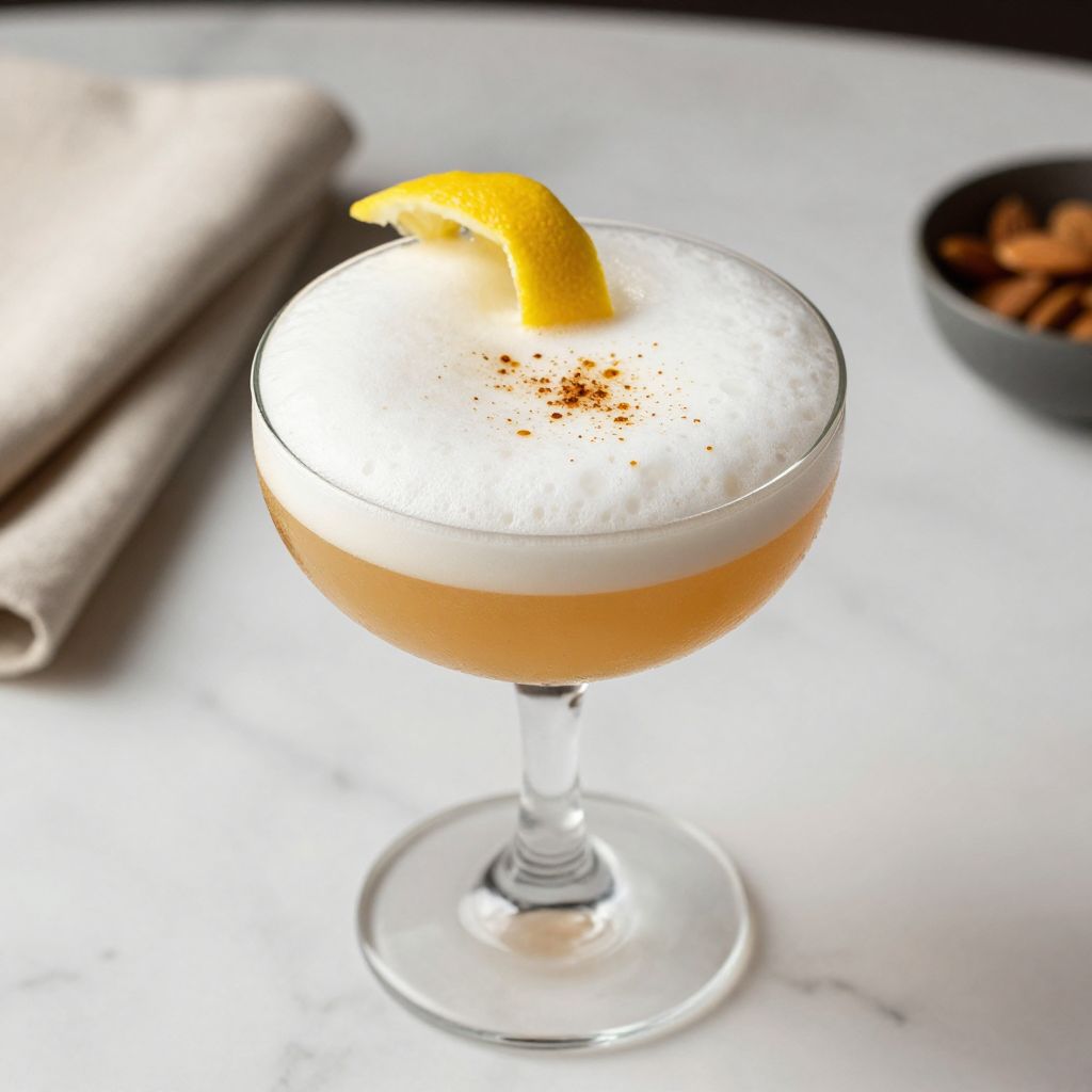 Amaretto Stone Sour Garnished