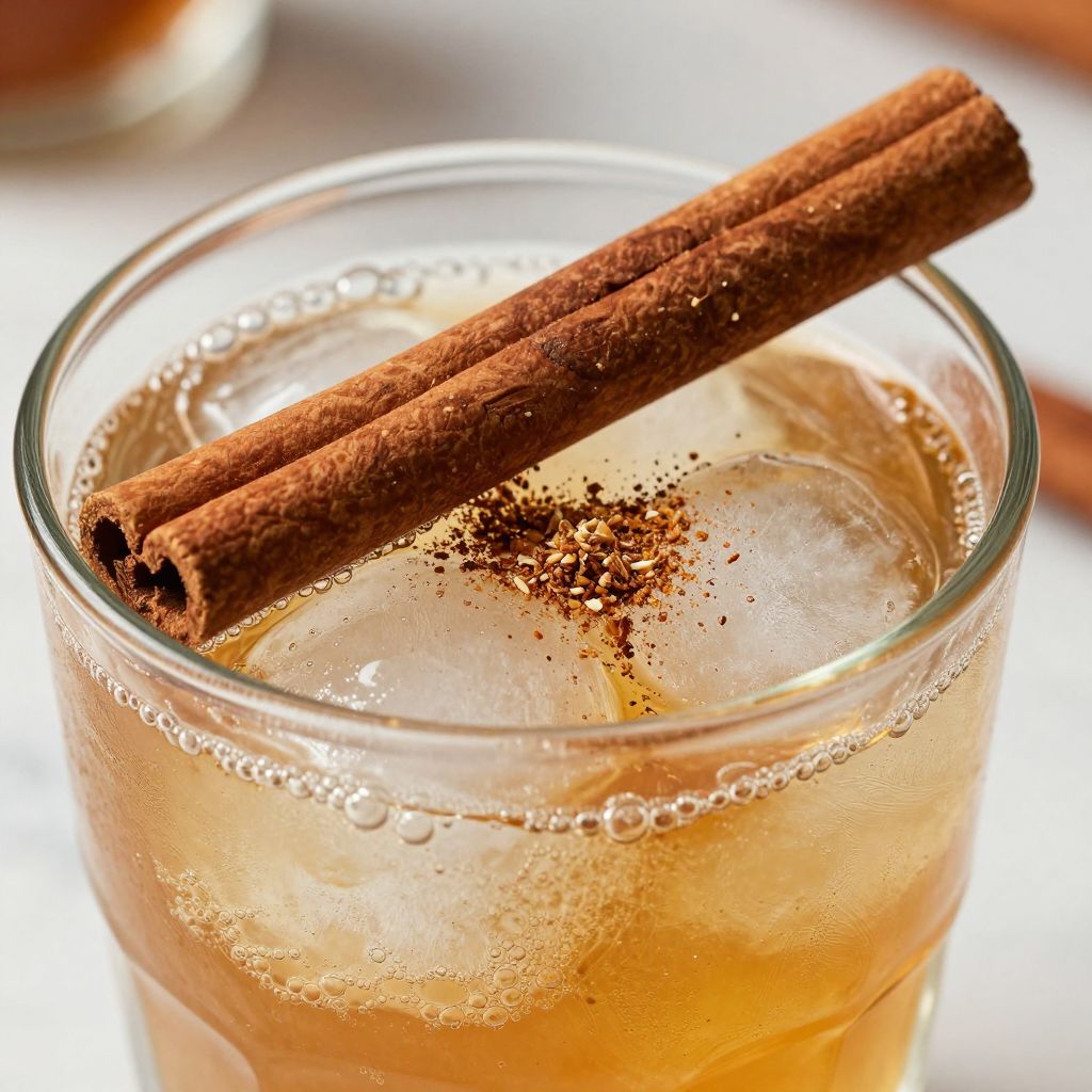 Apple Cider Mocktail preparation