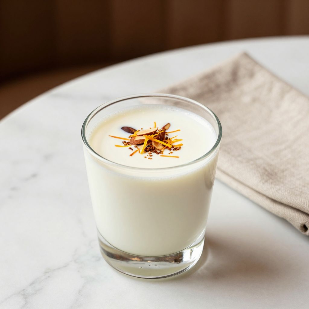 Badam Milk Serving