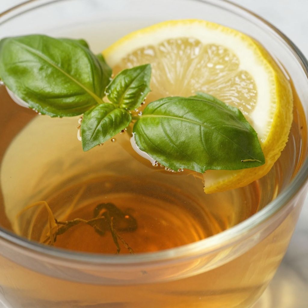Basil Tea Preparation Image