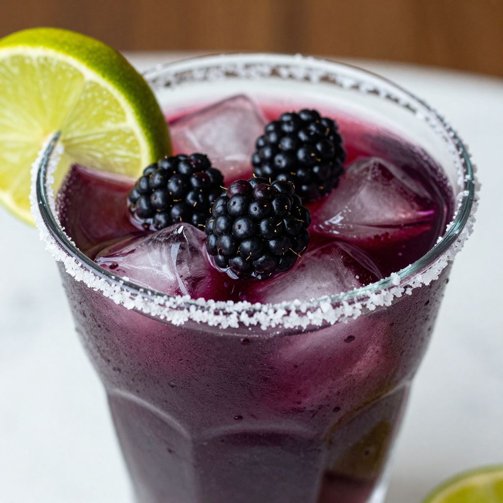 Blackberry margarita preparation
