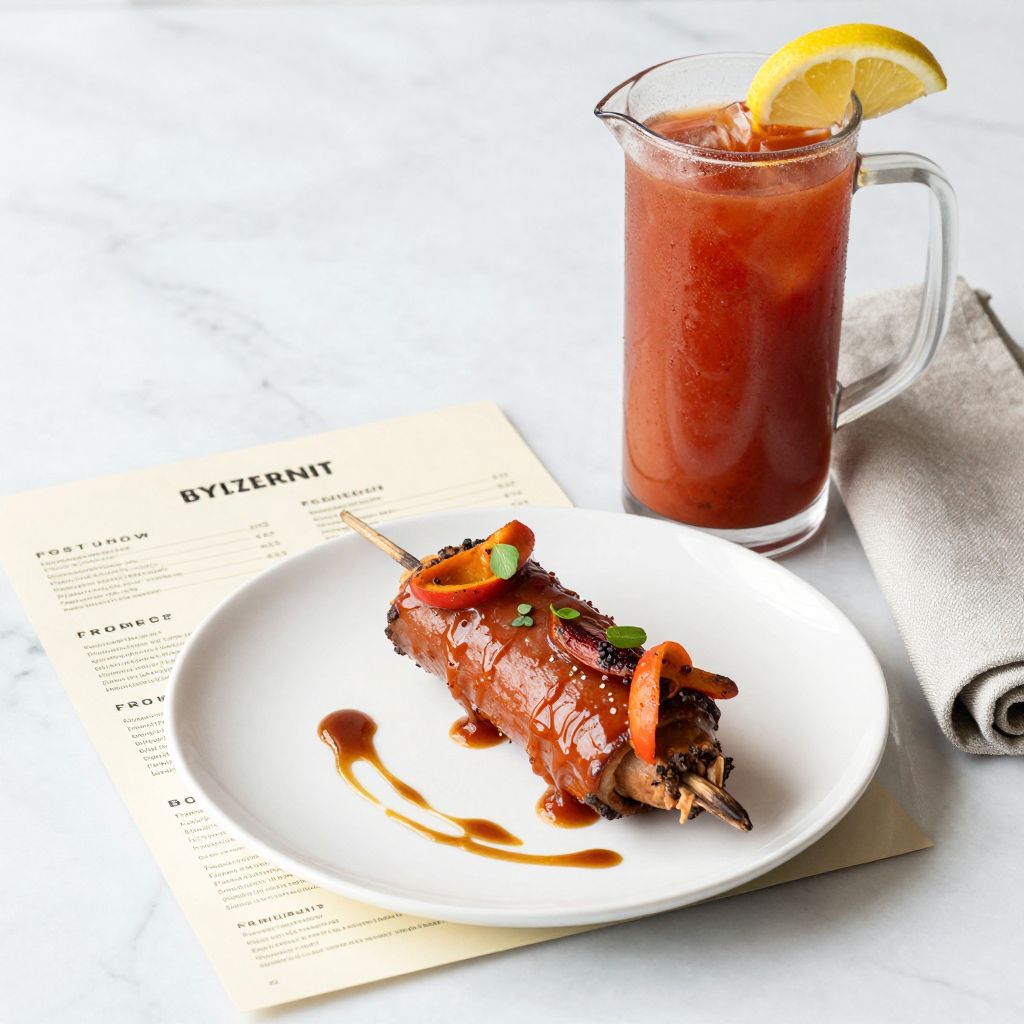 Bloody Mary Pitcher Before Serving