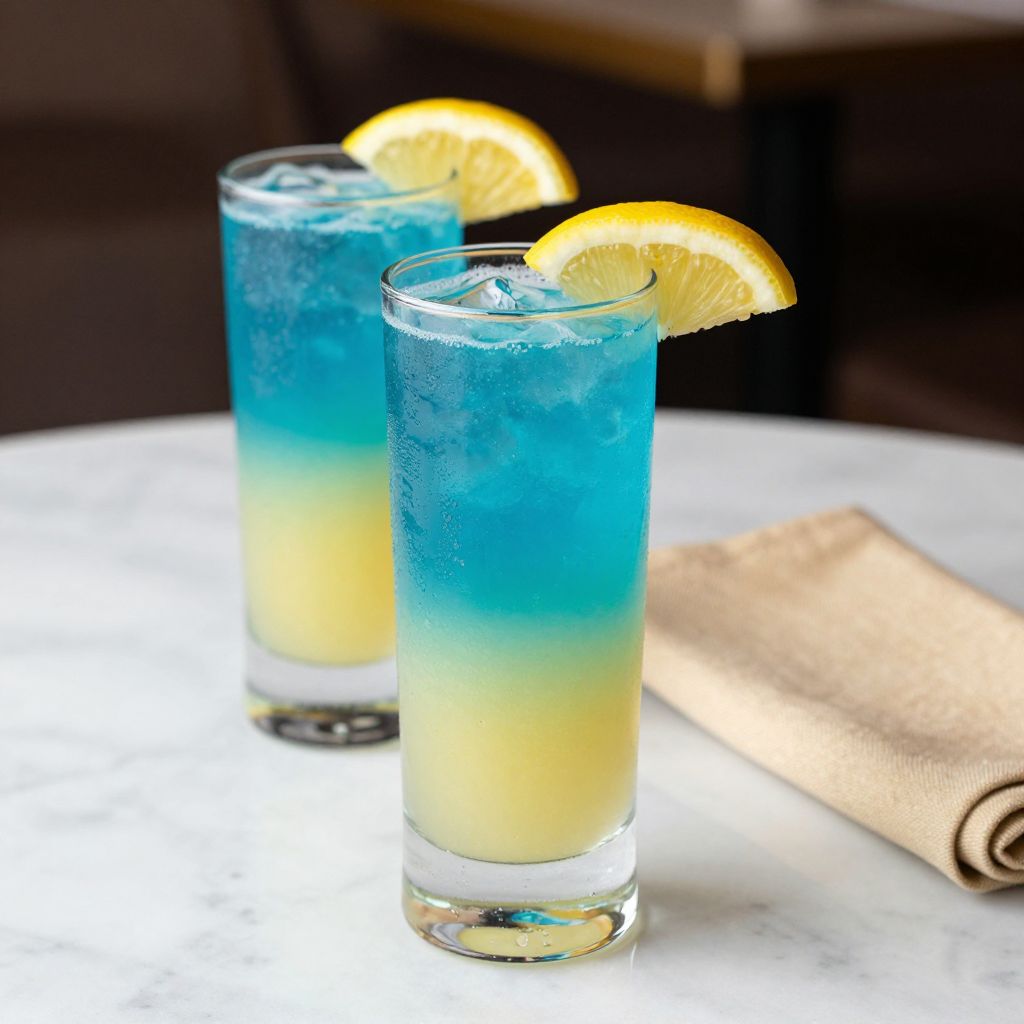 Blue Motorcycle cocktail finished