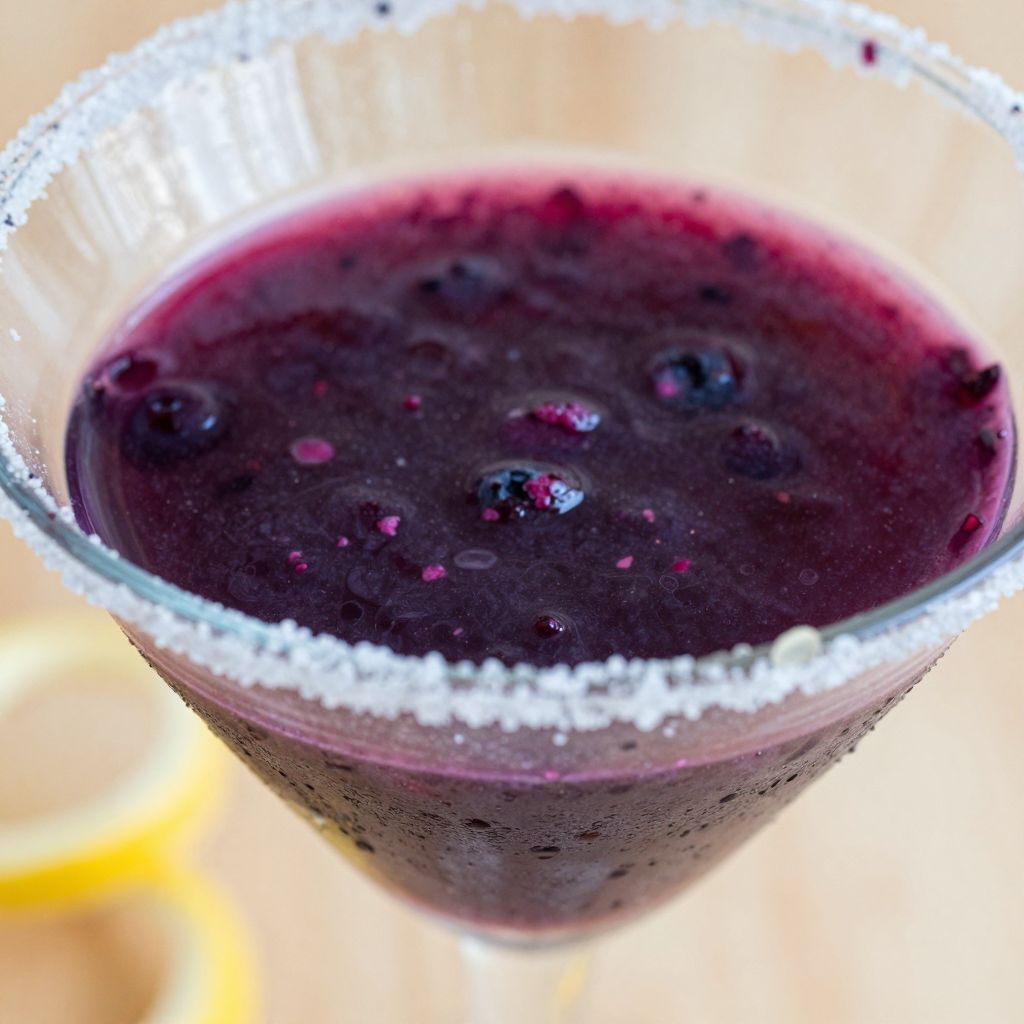 Blueberry Lemon Drop Martini Preparation