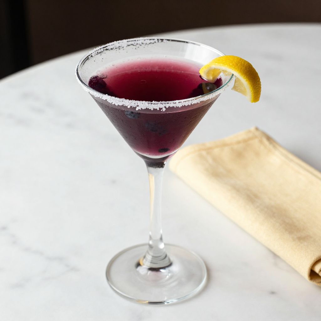 Blueberry Lemon Drop Martini
