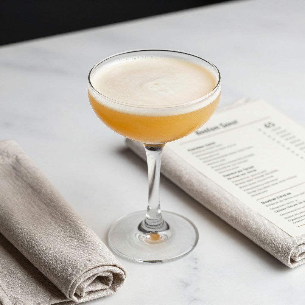 Boston Sour Cocktail Preparation