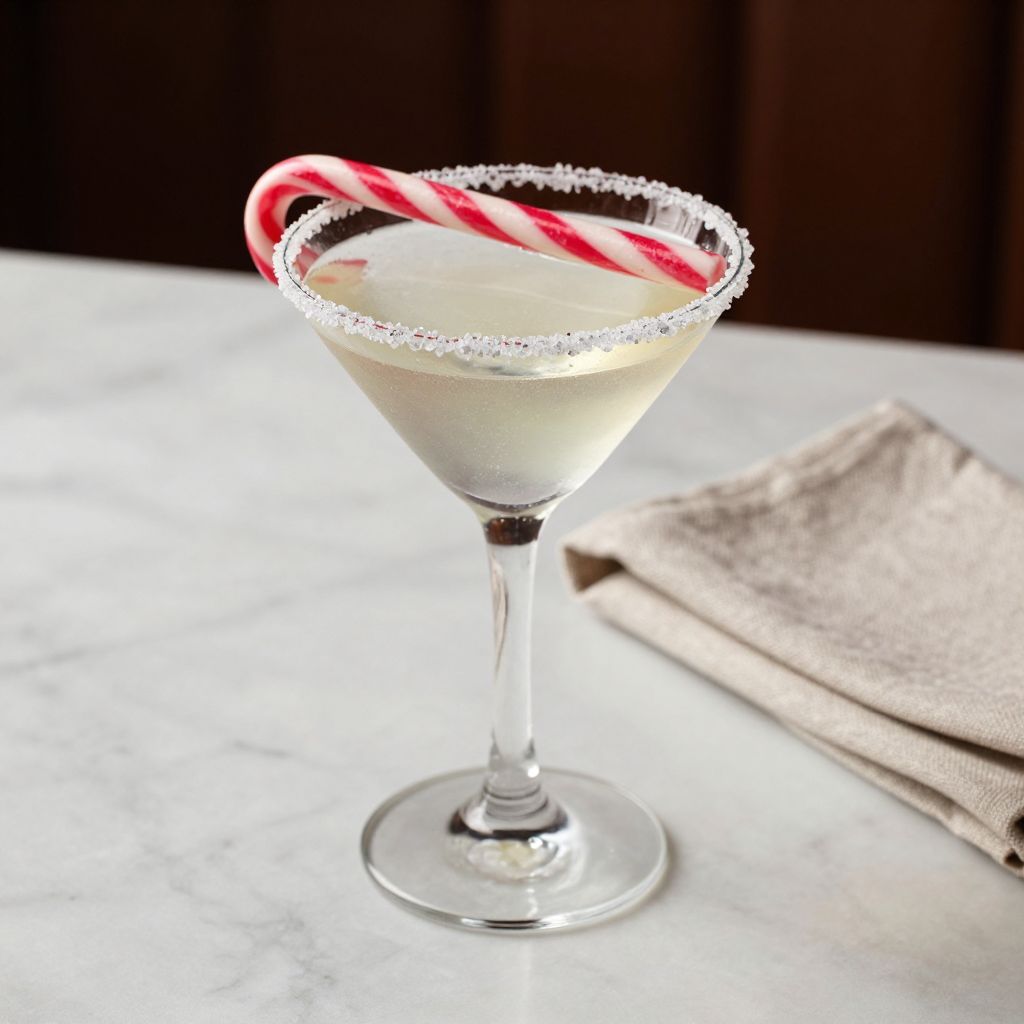 Candy Cane Martini Final Drink