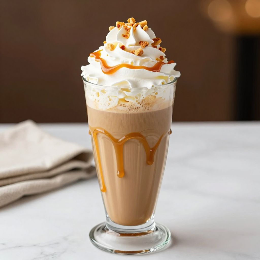 Caramel Ribbon Crunch Frappuccino Finished