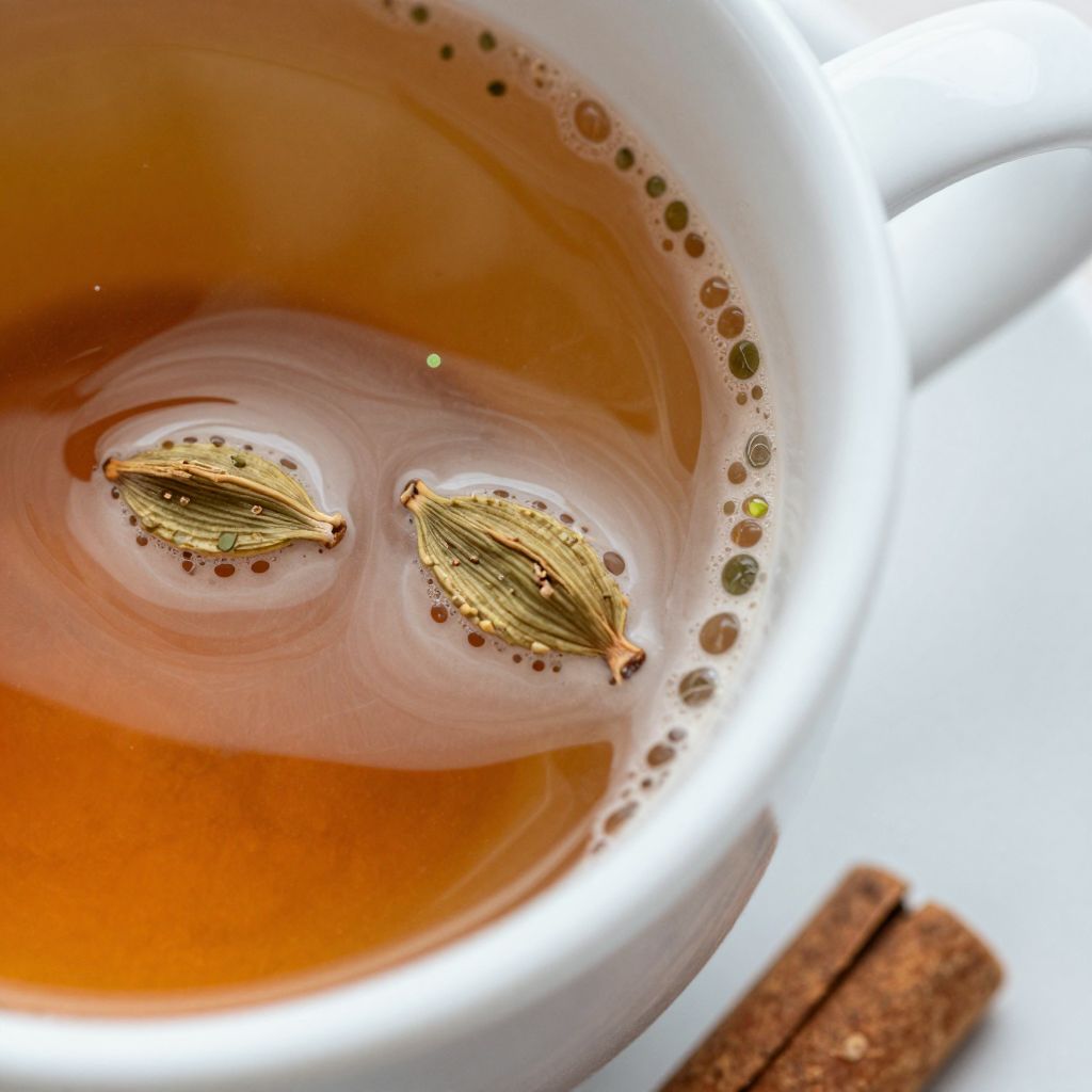 Cardamom Tea Brewing