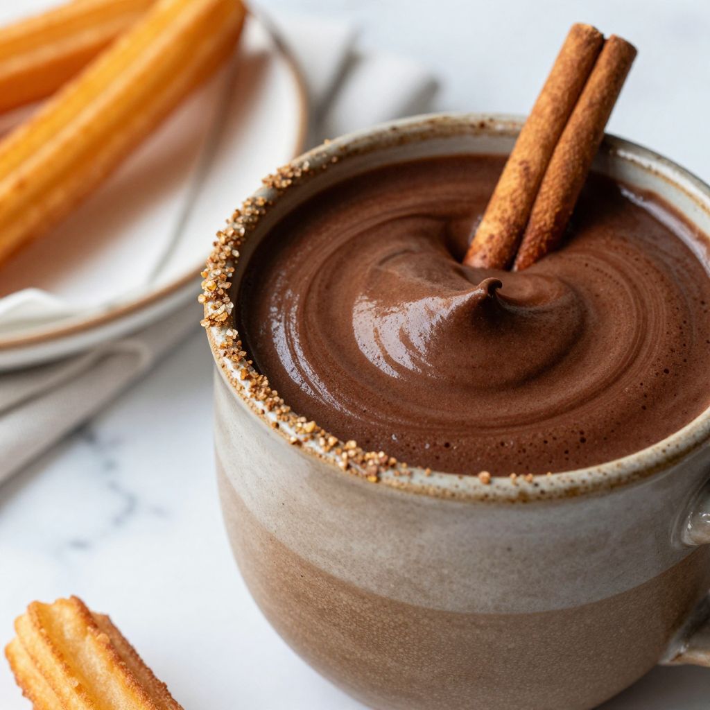 Champurrado in pot