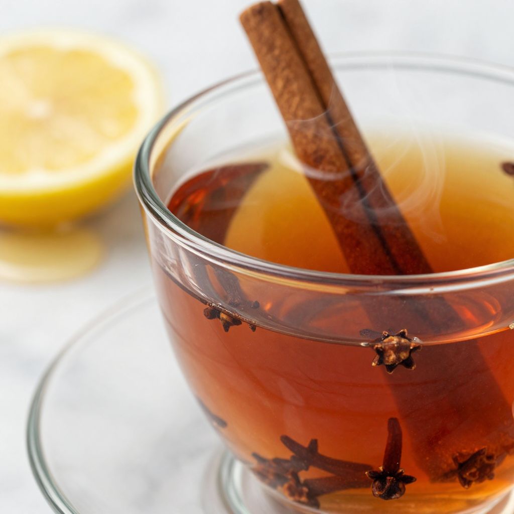 Clove tea preparation step