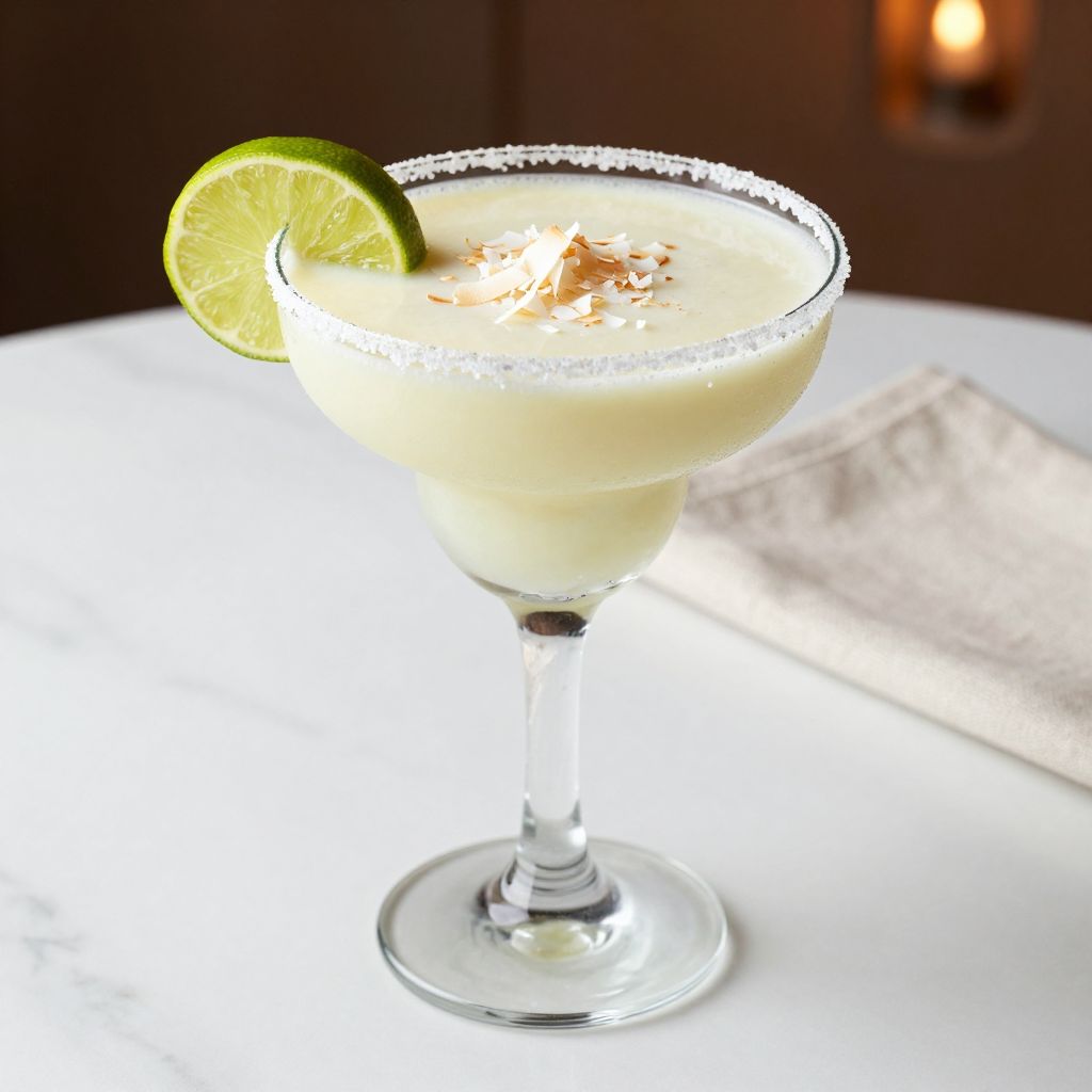 Coconut Margarita Served