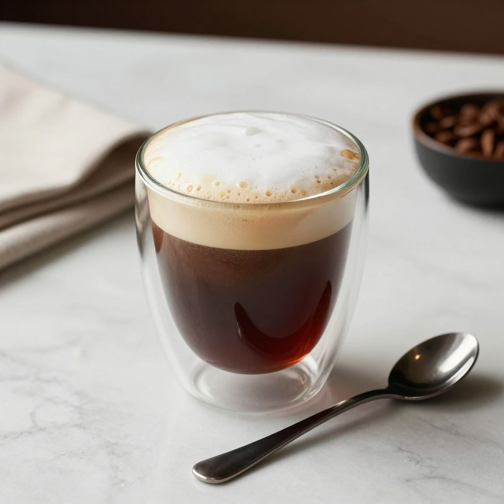 Cortado served with pastries