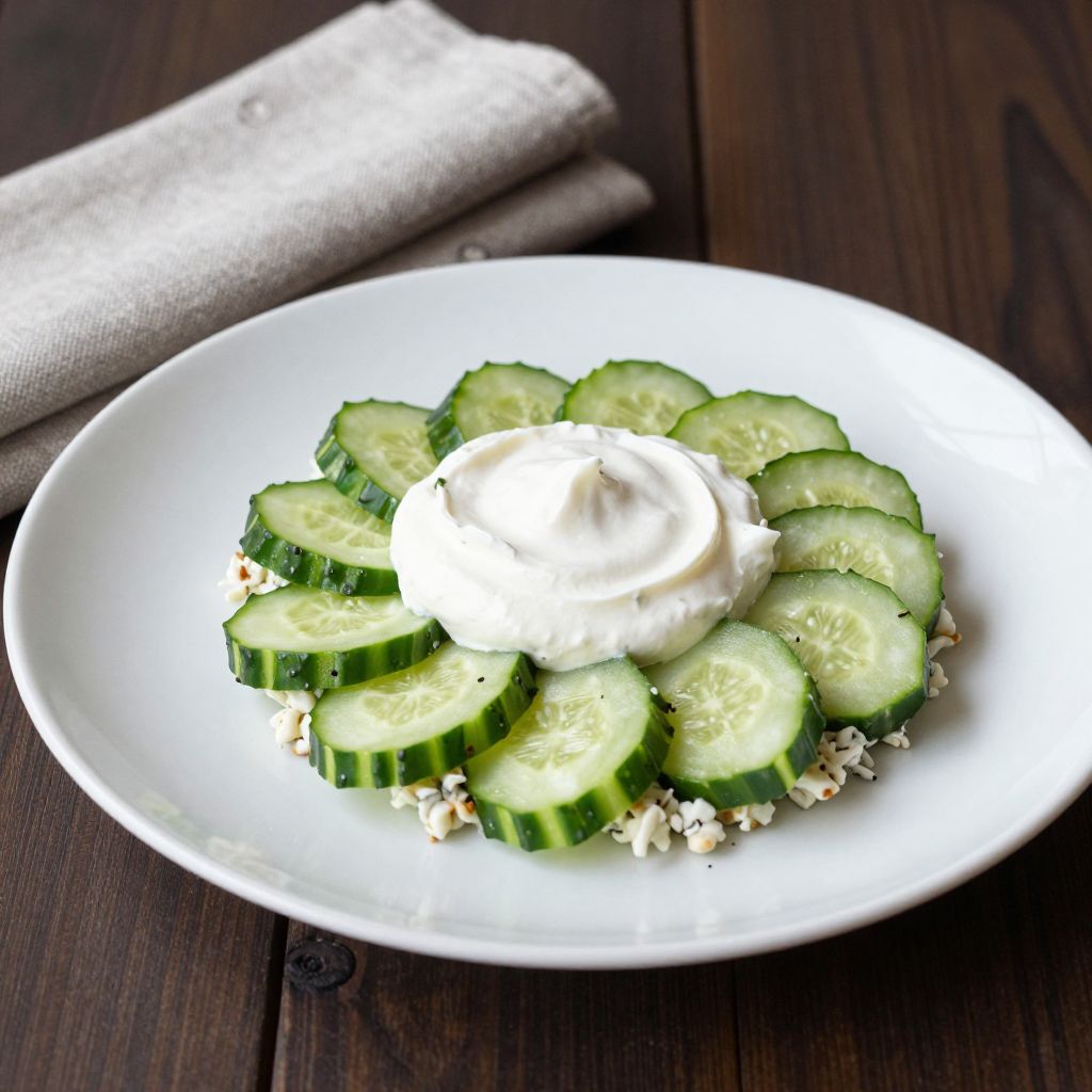 Cucumber and Sour Cream Serving