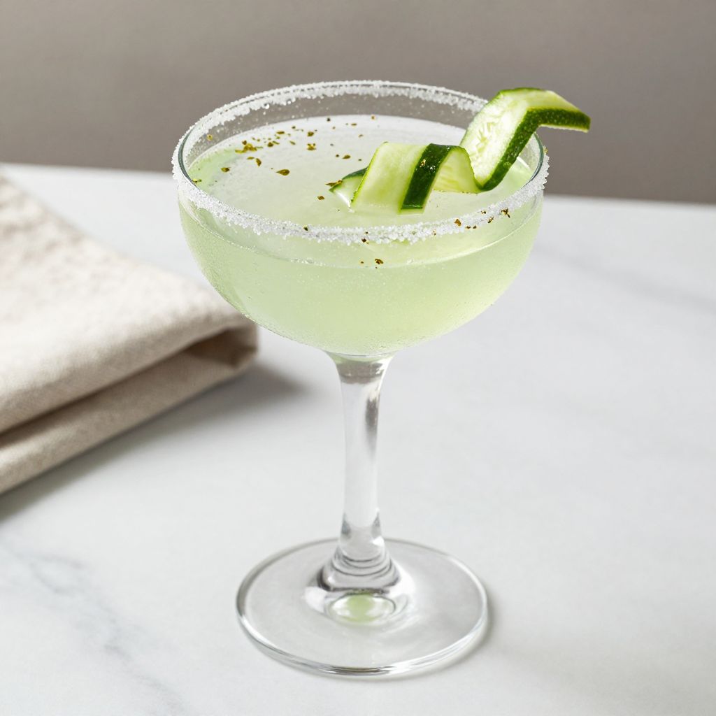 Cucumber Gimlet in Glass