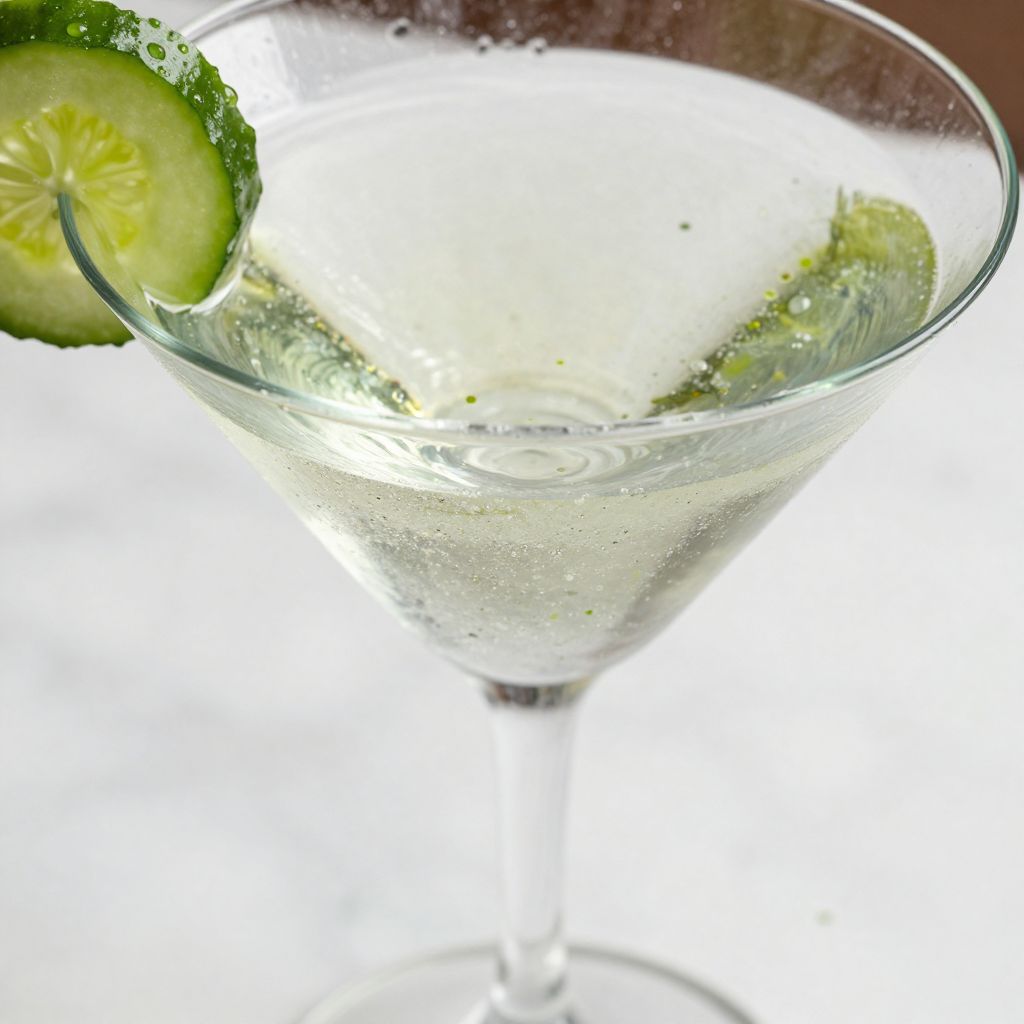 Cucumber Martini Step by Step