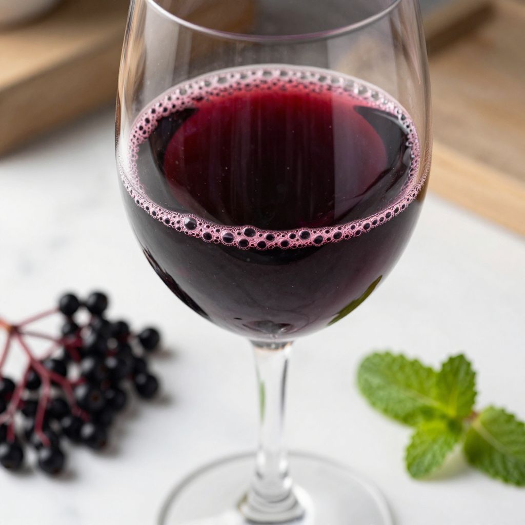 Elderberry wine fermentation