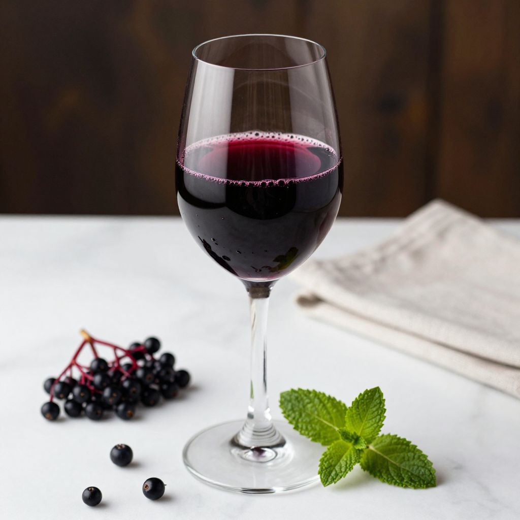 Bottled elderberry wine