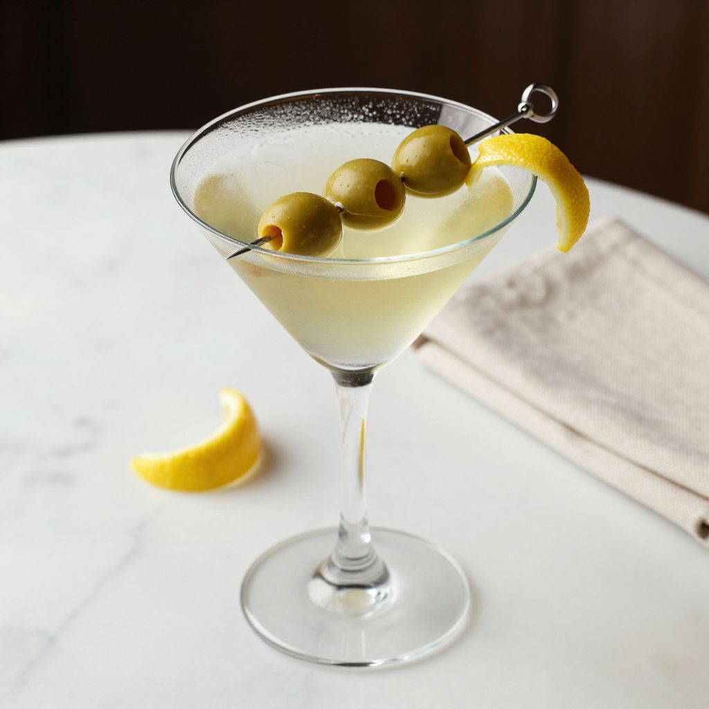 Extra Dirty Martini Glass