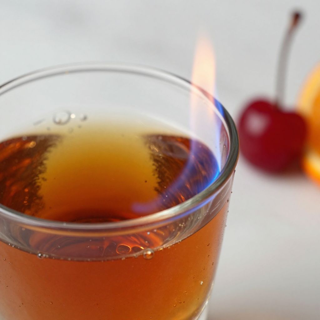 Flaming Dr Pepper preparation step