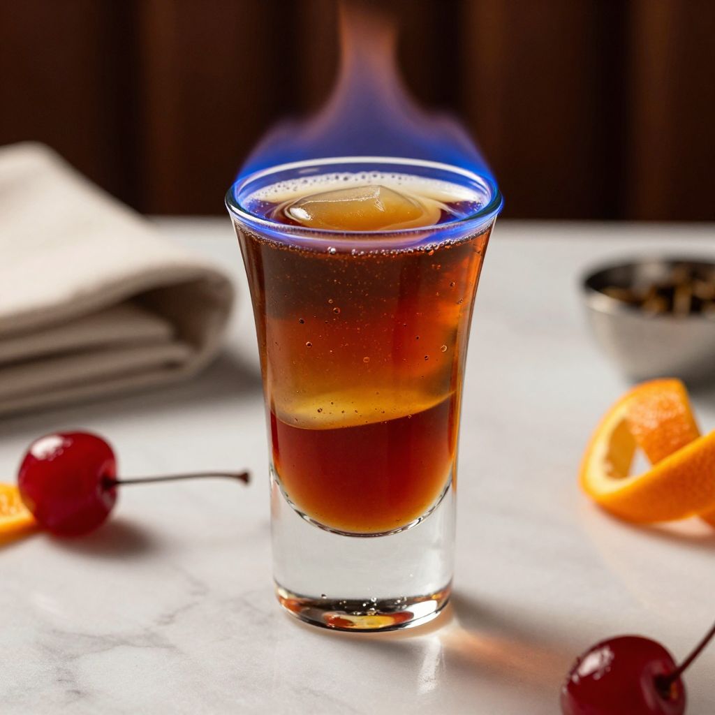 Flaming Dr Pepper final shot