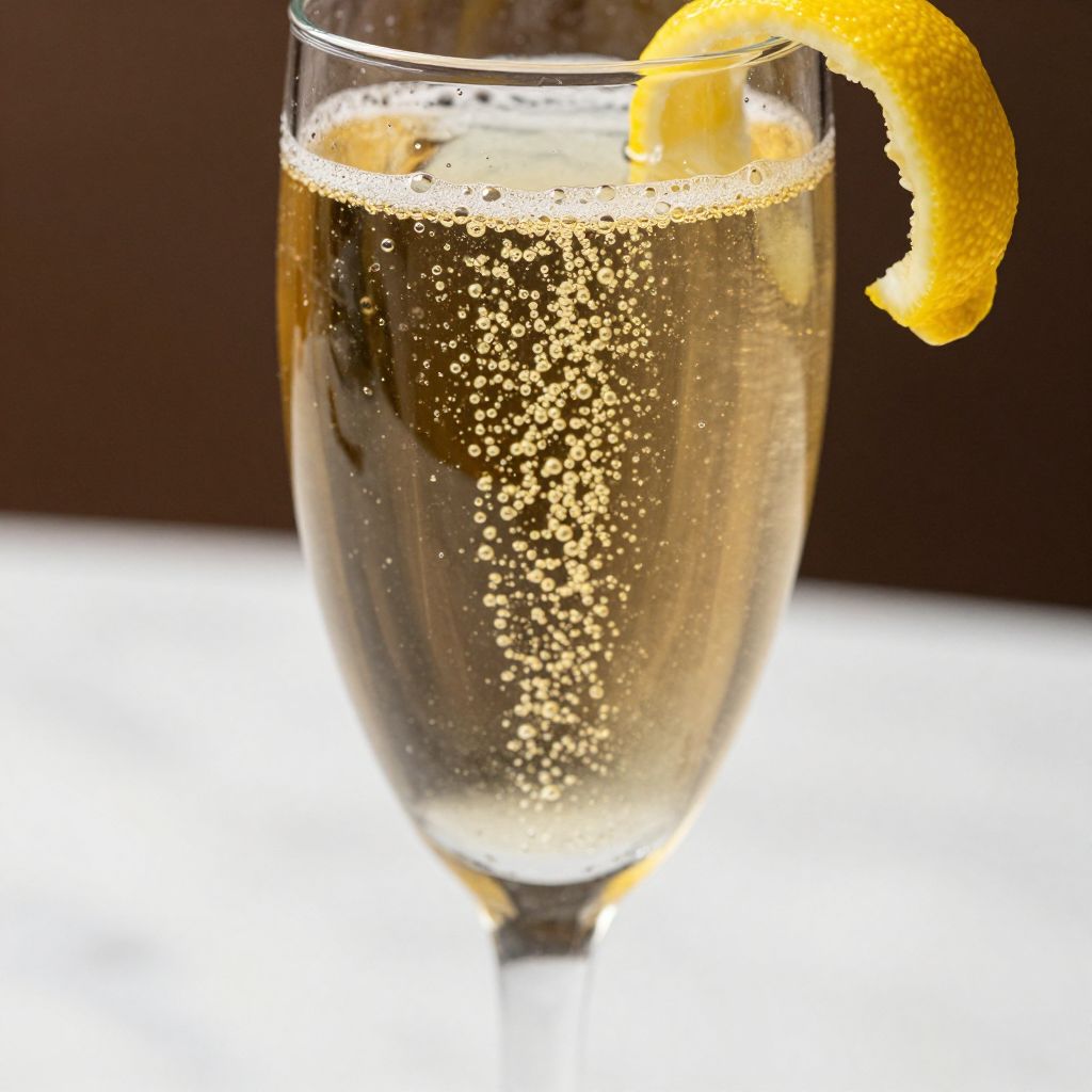 French 76 cocktail shaking