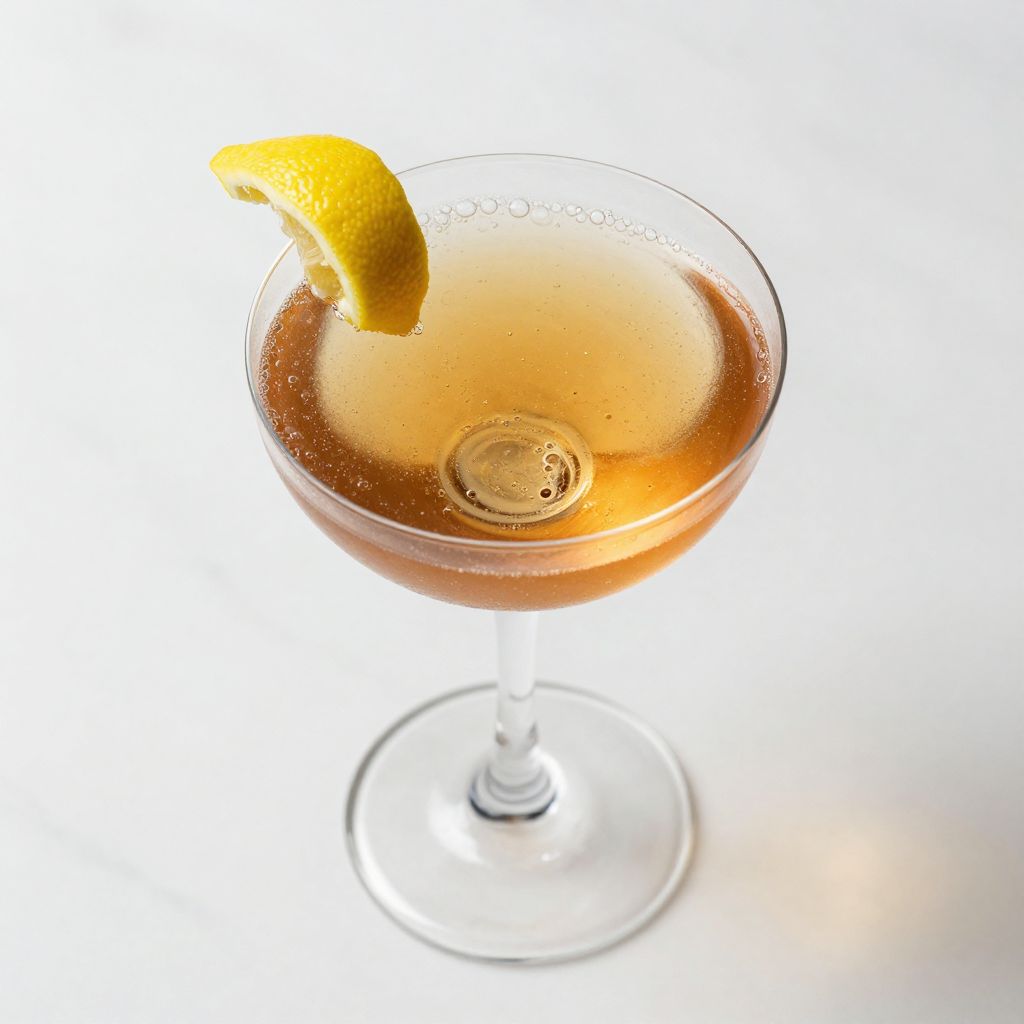 French 76 cocktail served