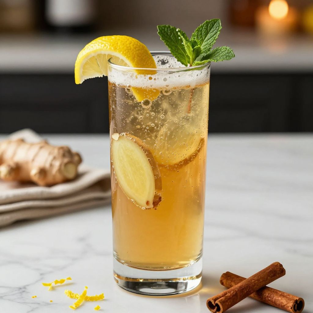 Glass of Homemade Ginger Ale