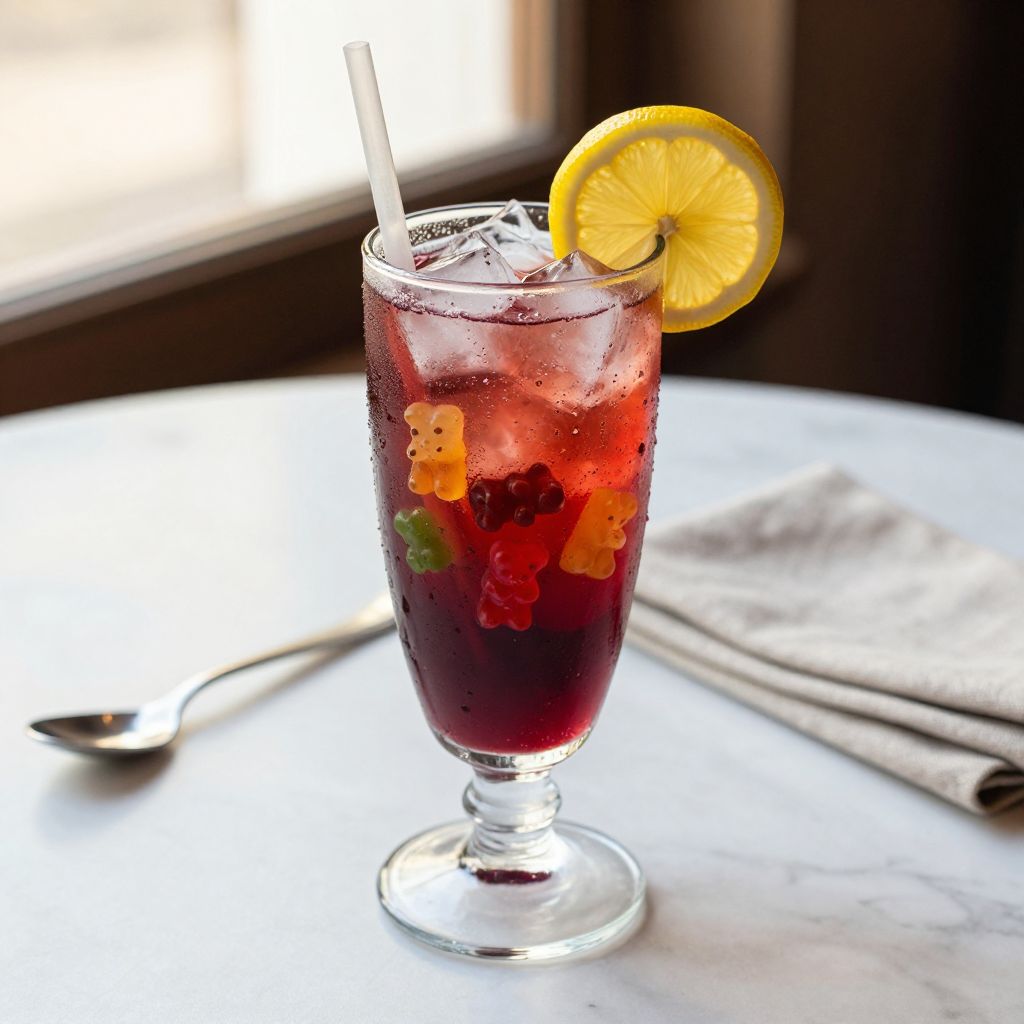Gummy Bear Drink with Gummy Bears