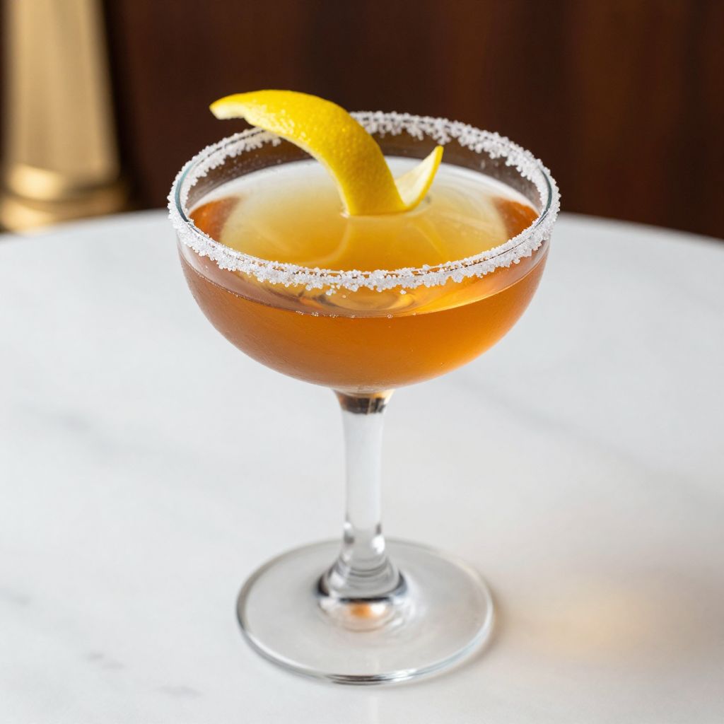 Hennessy Sidecar cocktail served