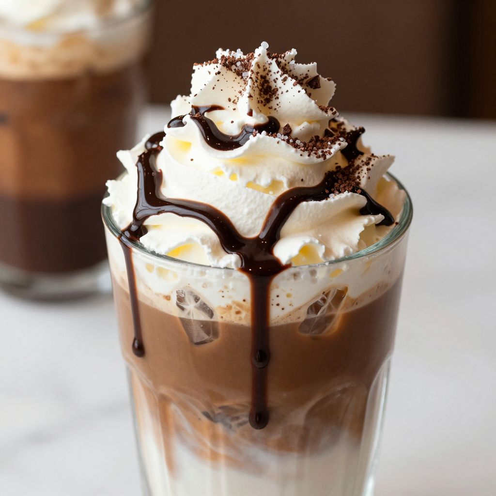 Step by step iced mocha preparation