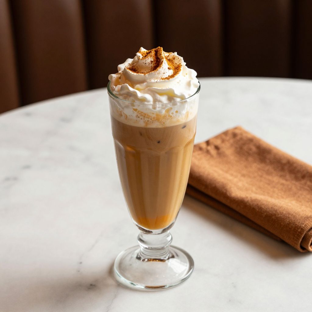 Iced Pumpkin Spice Latte with Whipped Cream