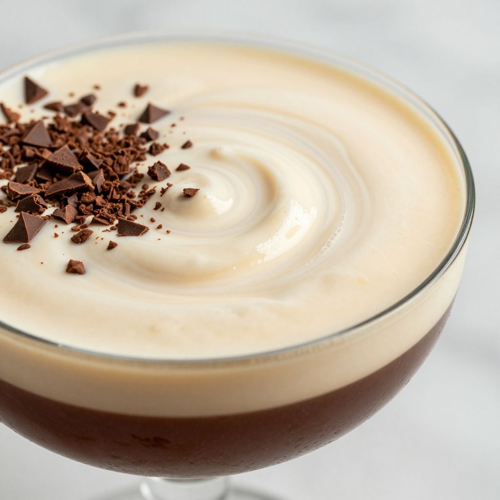 Kahlua and Cream cocktail preparation