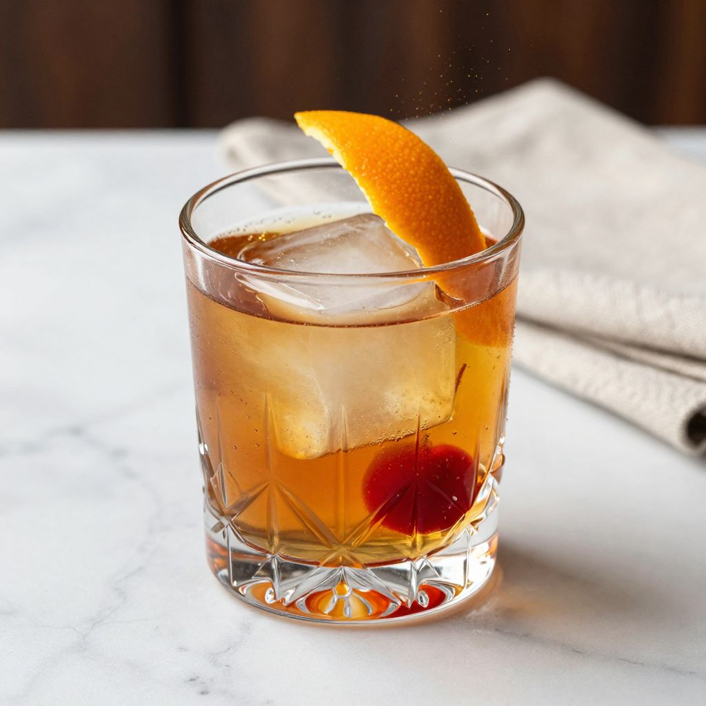 Maple Old Fashioned Garnished