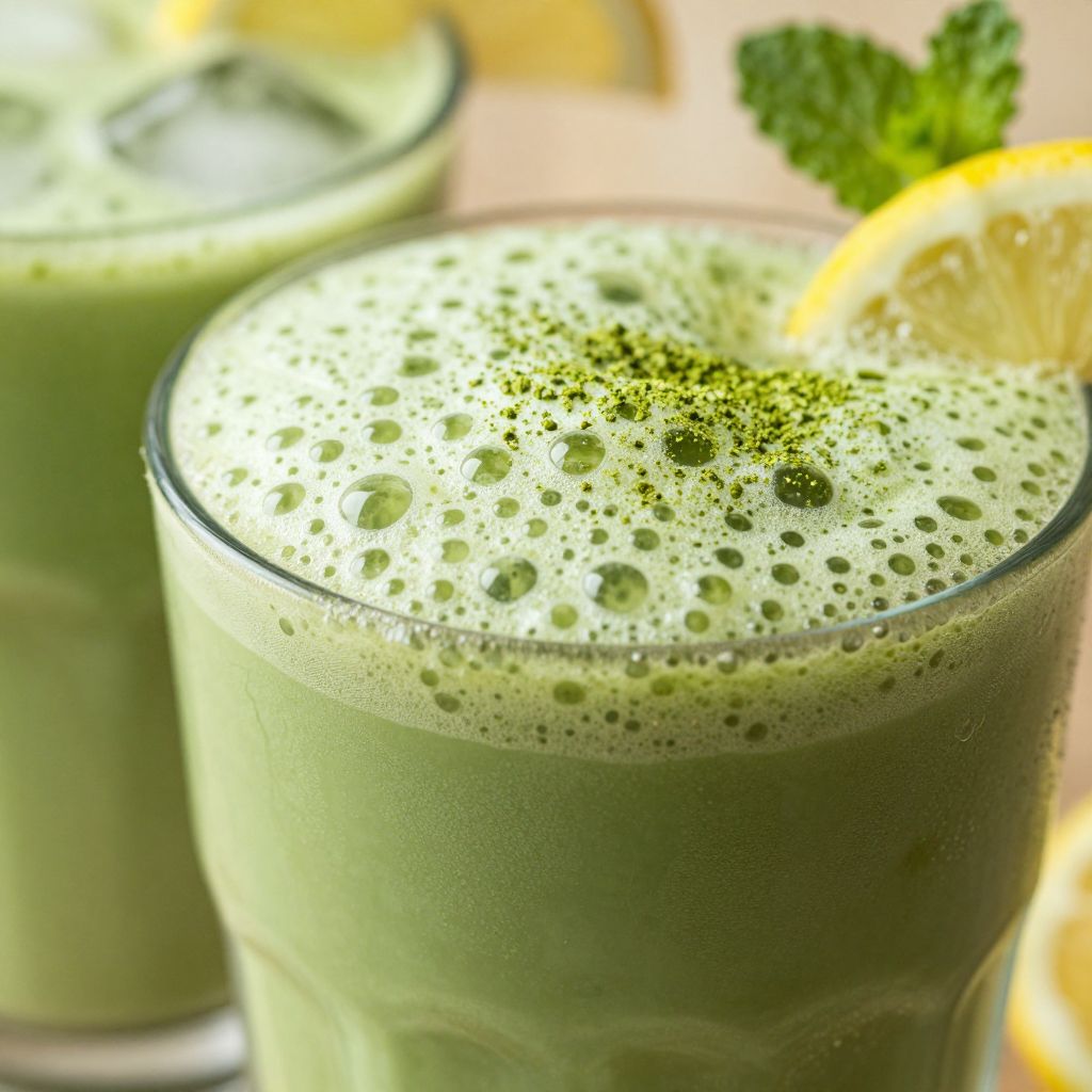 Matcha Lemonade Preparation