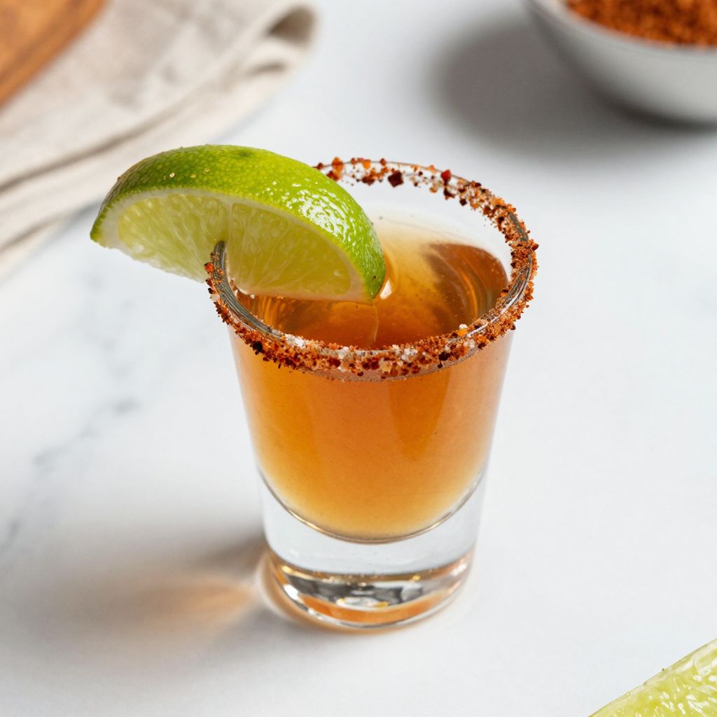 Mexican Candy Shot Served