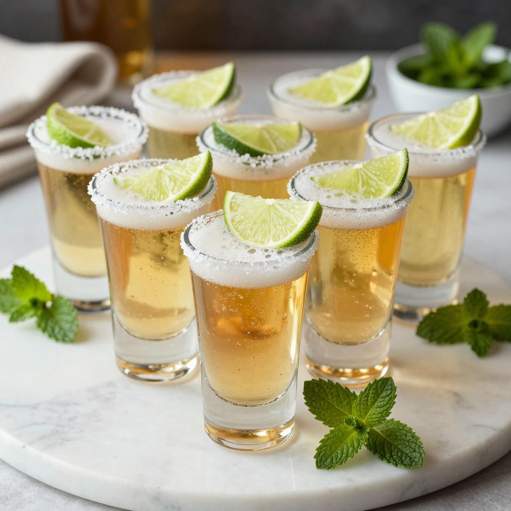 Mini beer shot serving