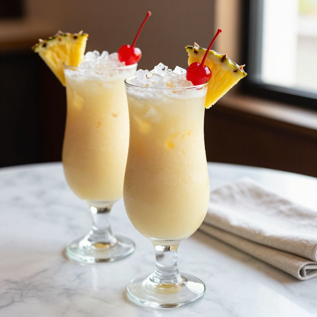 Serving Suggestion for Non-Alcoholic Pina Colada