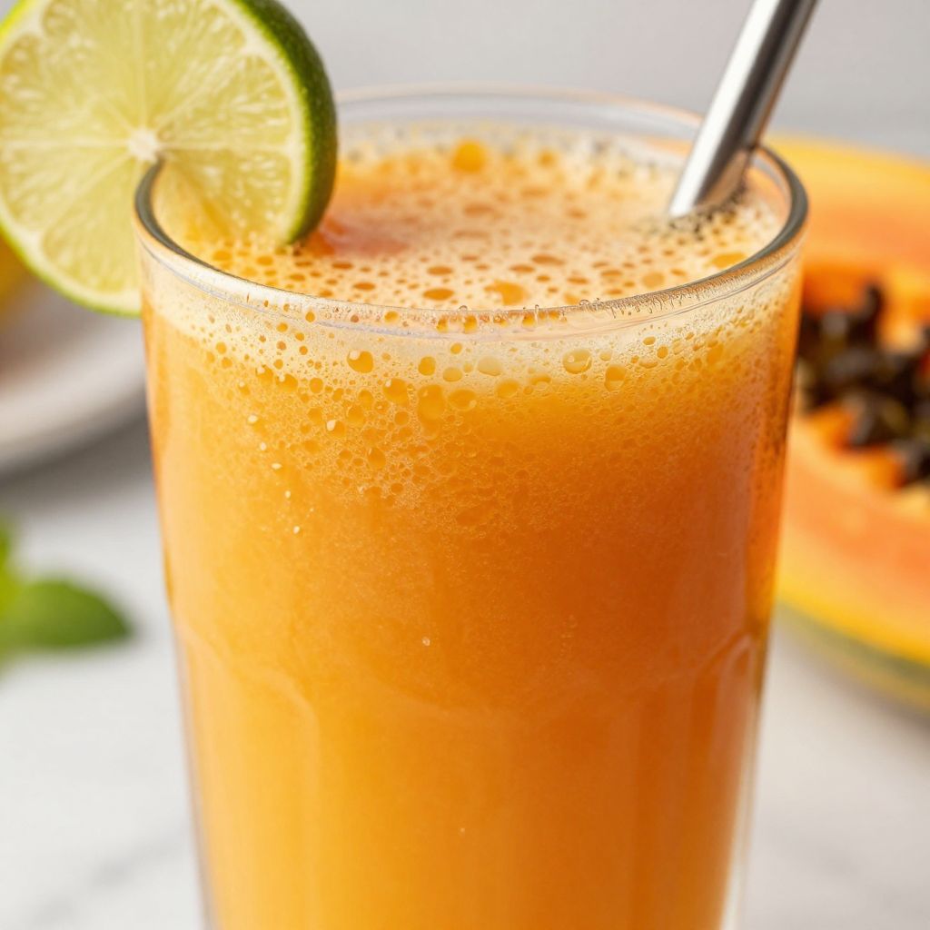 Papaya juice preparation step