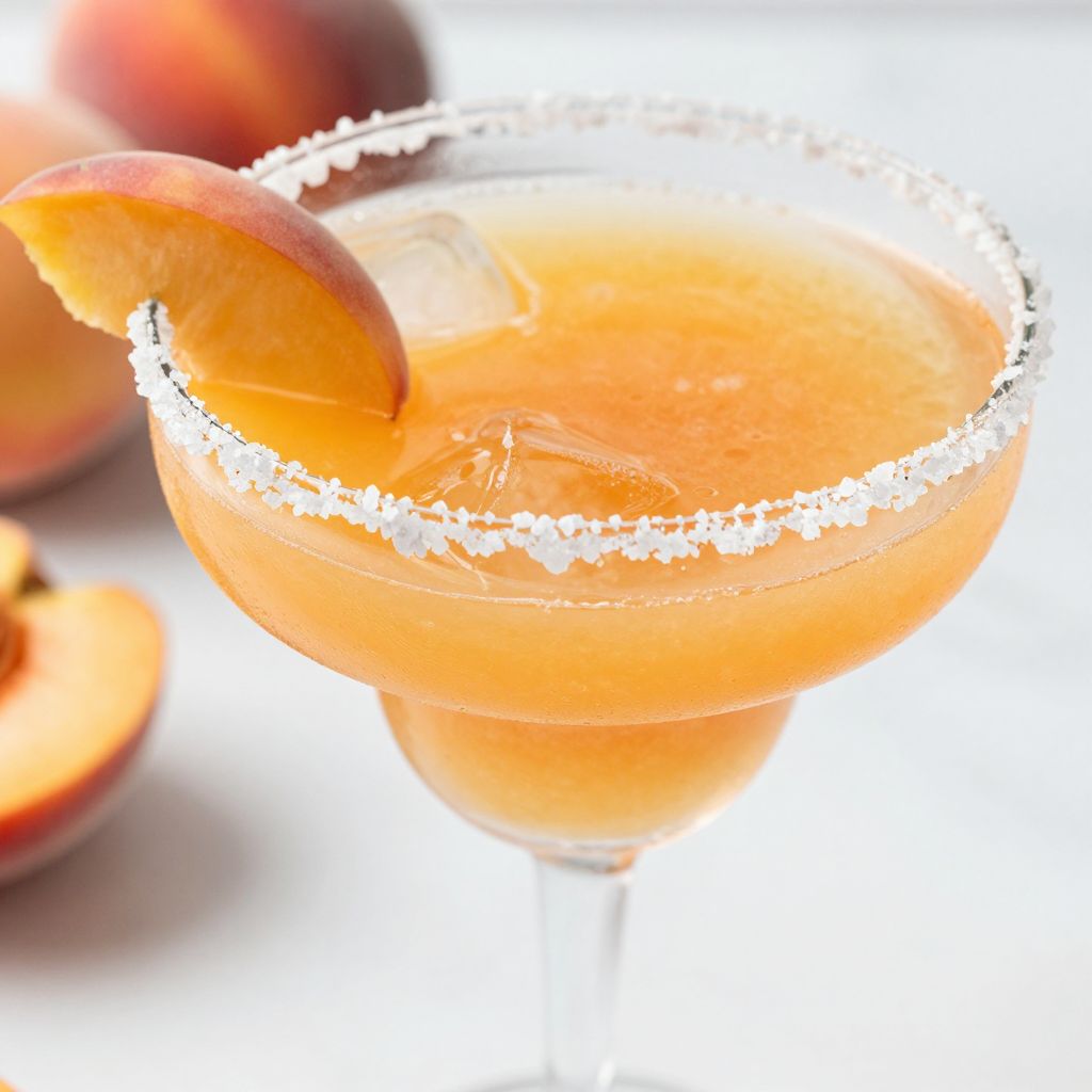 Peach Margarita in glasses