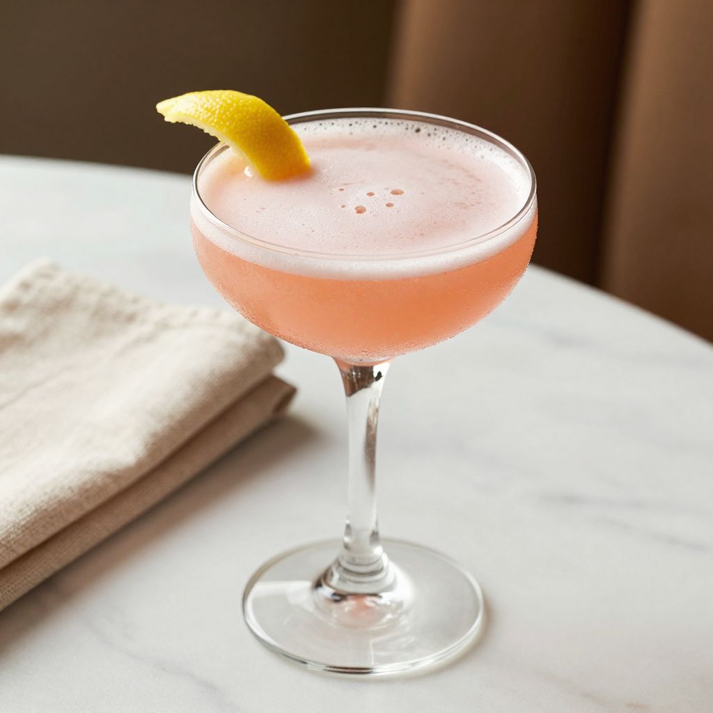 Pink Lady Cocktail Serving Suggestion
