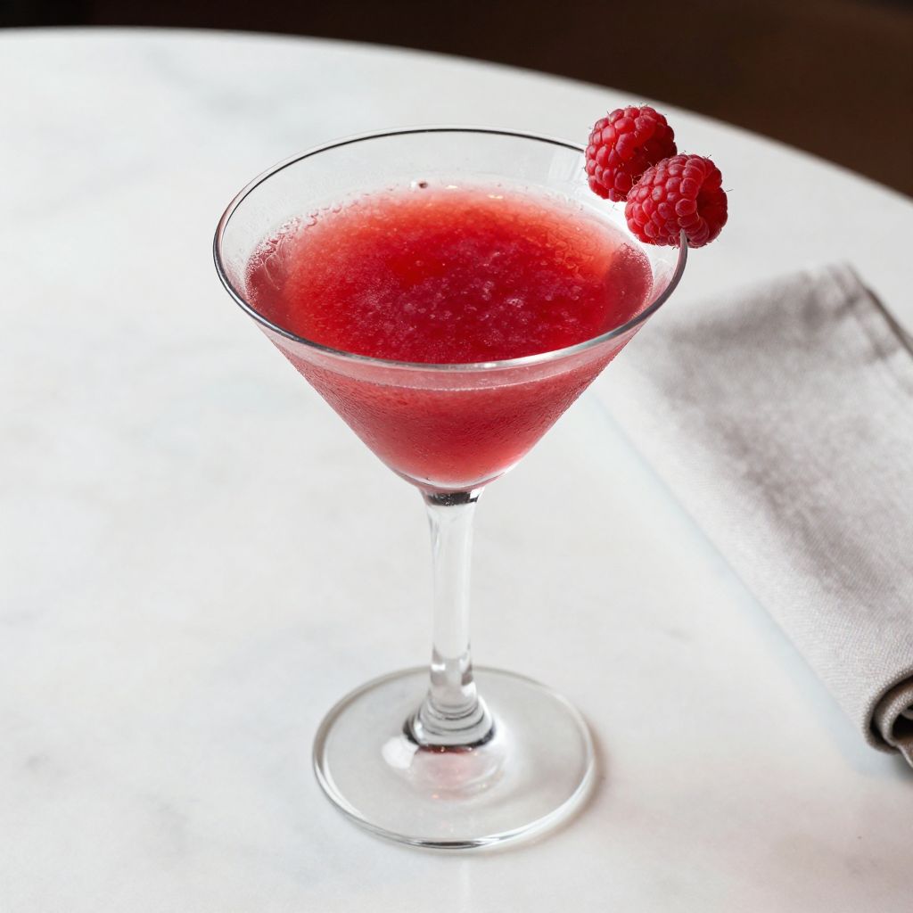 Raspberry Martini Serving