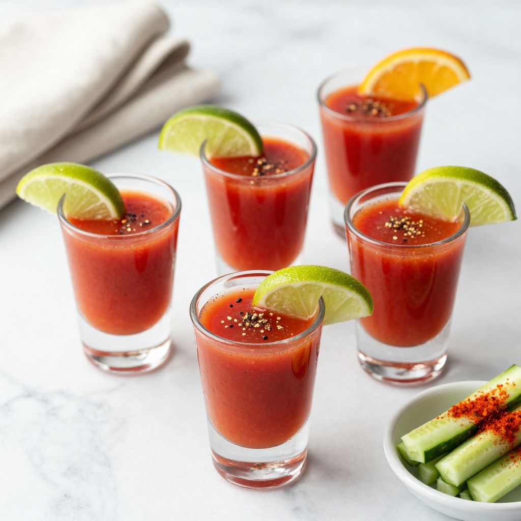 Sangrita glass with garnish