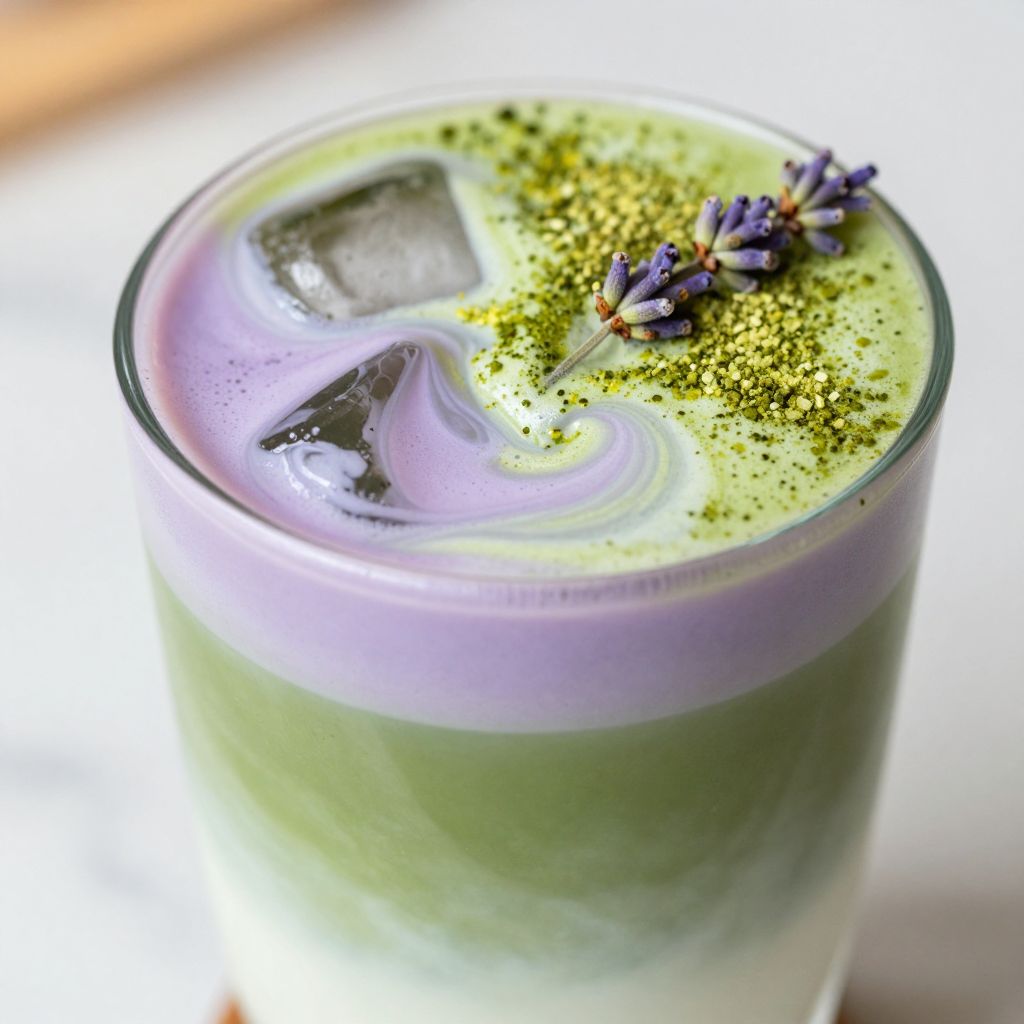 Starbucks Lavender Matcha step