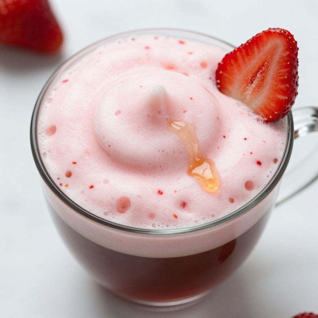 Strawberry cold foam process image