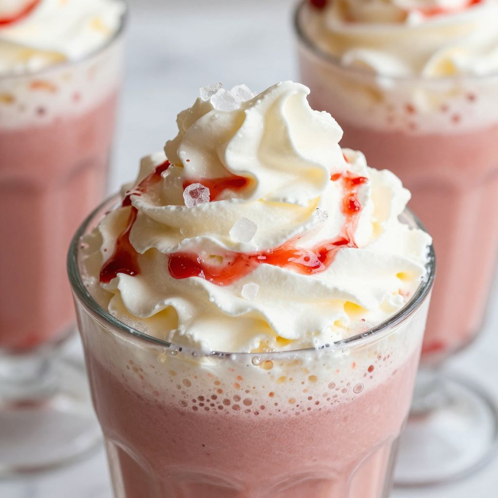 Strawberry Frappuccino In Process