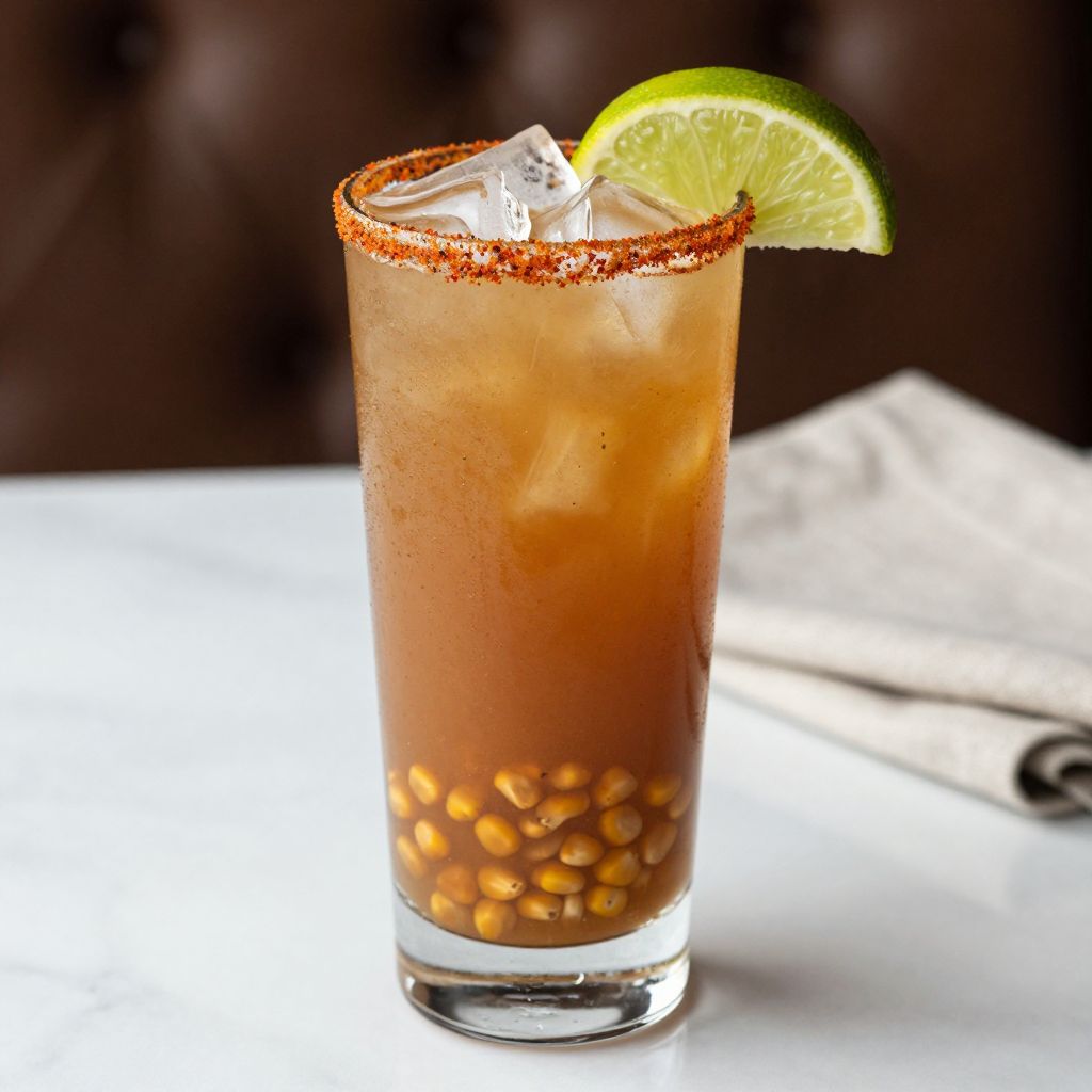Glasses of Tejuino served with lime wedges