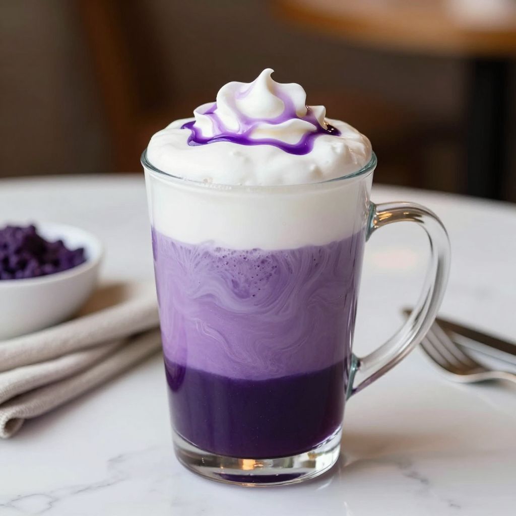 Ube Latte Serving