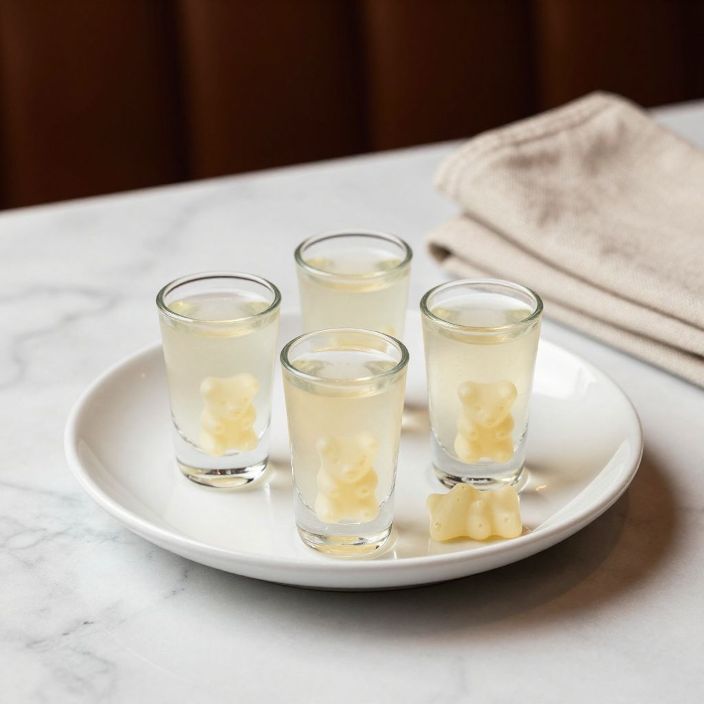 White Gummy Bear Shot Presentation