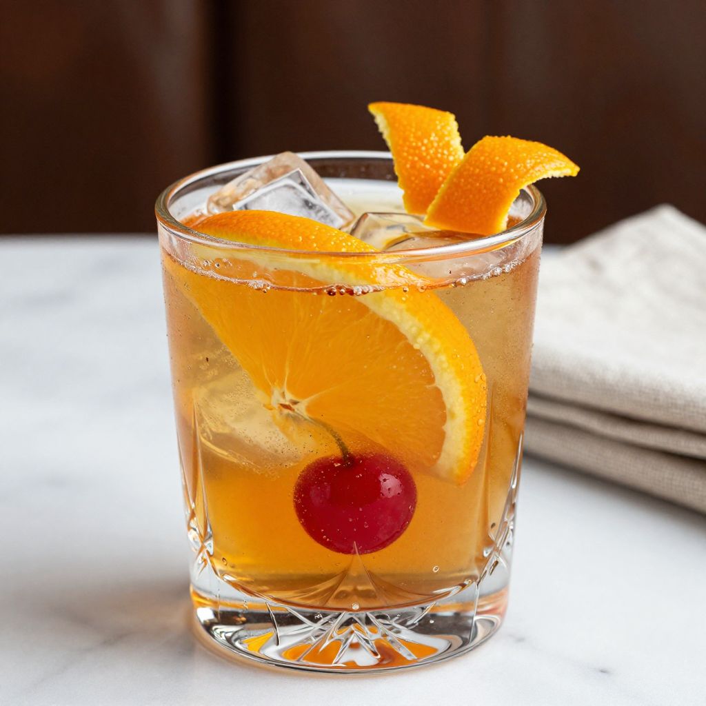 Wisconsin Old Fashioned Garnished Drink